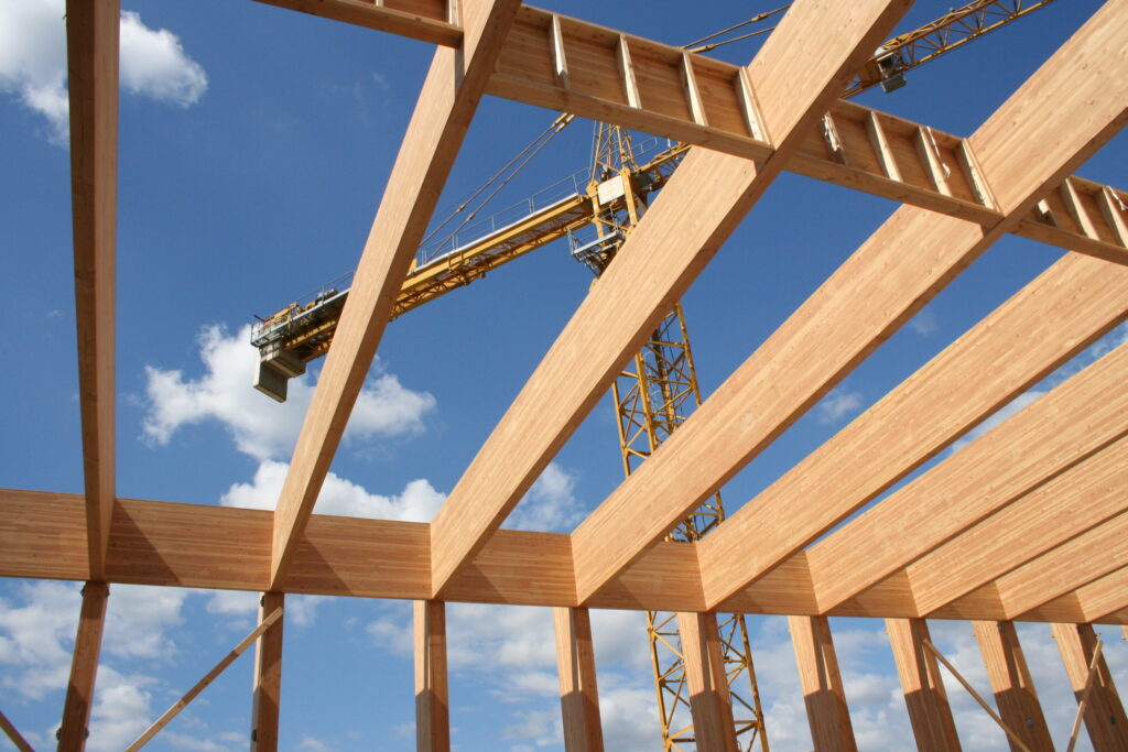 Chantier Structure Bois Lamellé Collé